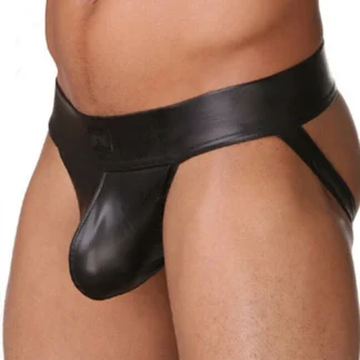 Hot Sleek Black Elastic Jockstrap