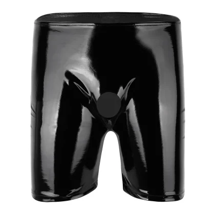 Wet Look Long Leg Boxer Brief