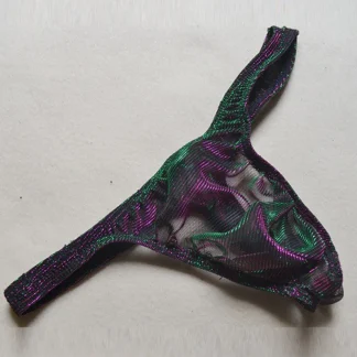 Dark Iridescent Sheer Thong