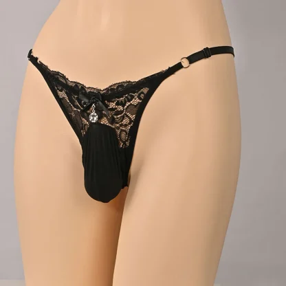 High Cut Sheer Lace G-string