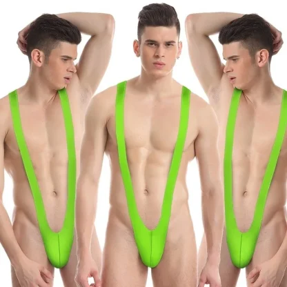 Mankini V-shaped Elastic Bodysuits - Image 2