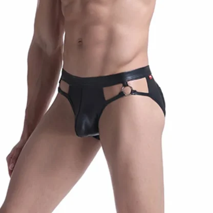 Sexy Elastic Sleek Black Jockstrap - Image 3