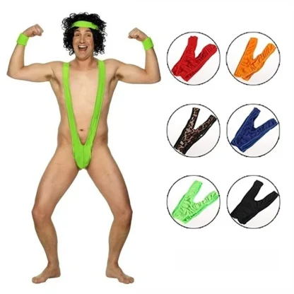 Mankini V-shaped Elastic Bodysuits - Image 3