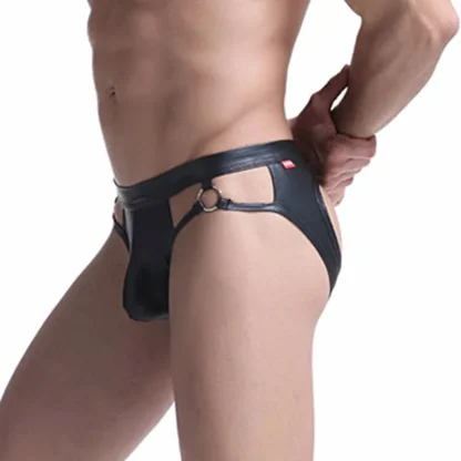 Sexy Elastic Sleek Black Jockstrap - Image 2