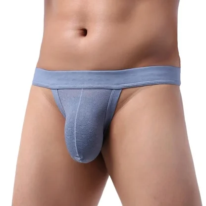 Semi-transparent Solid Color Thong - Image 2