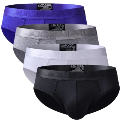 4 Pieces Solid Color Briefs