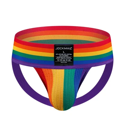 Multicolored Stripes Hot Jockstrap - Image 6