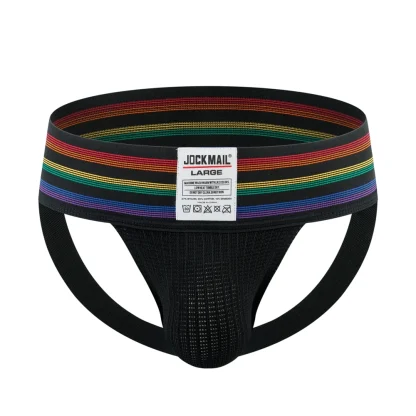 Multicolored Stripes Hot Jockstrap - Image 3